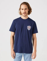 Męski T-shirt Koszulka Wrangler Americana Tee Black Iris 112350561
